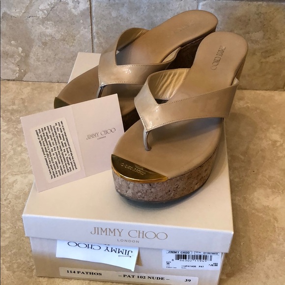Jimmy Choo Pathos in Patent Nude - Picture 2 of 5